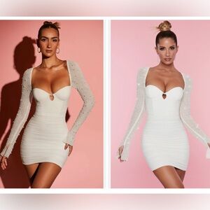 Embellished Long Sleeve Mini Dress